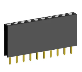 2.54mm PCB Socket Single Row Two Sides Contact Straight Dip Type.(H=11.0)